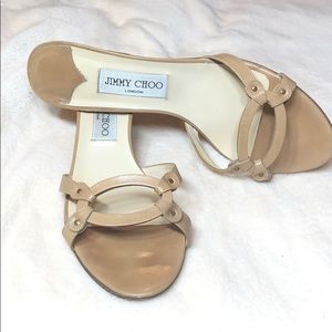 Jimmy Choo beige sandal pumps size 39.5